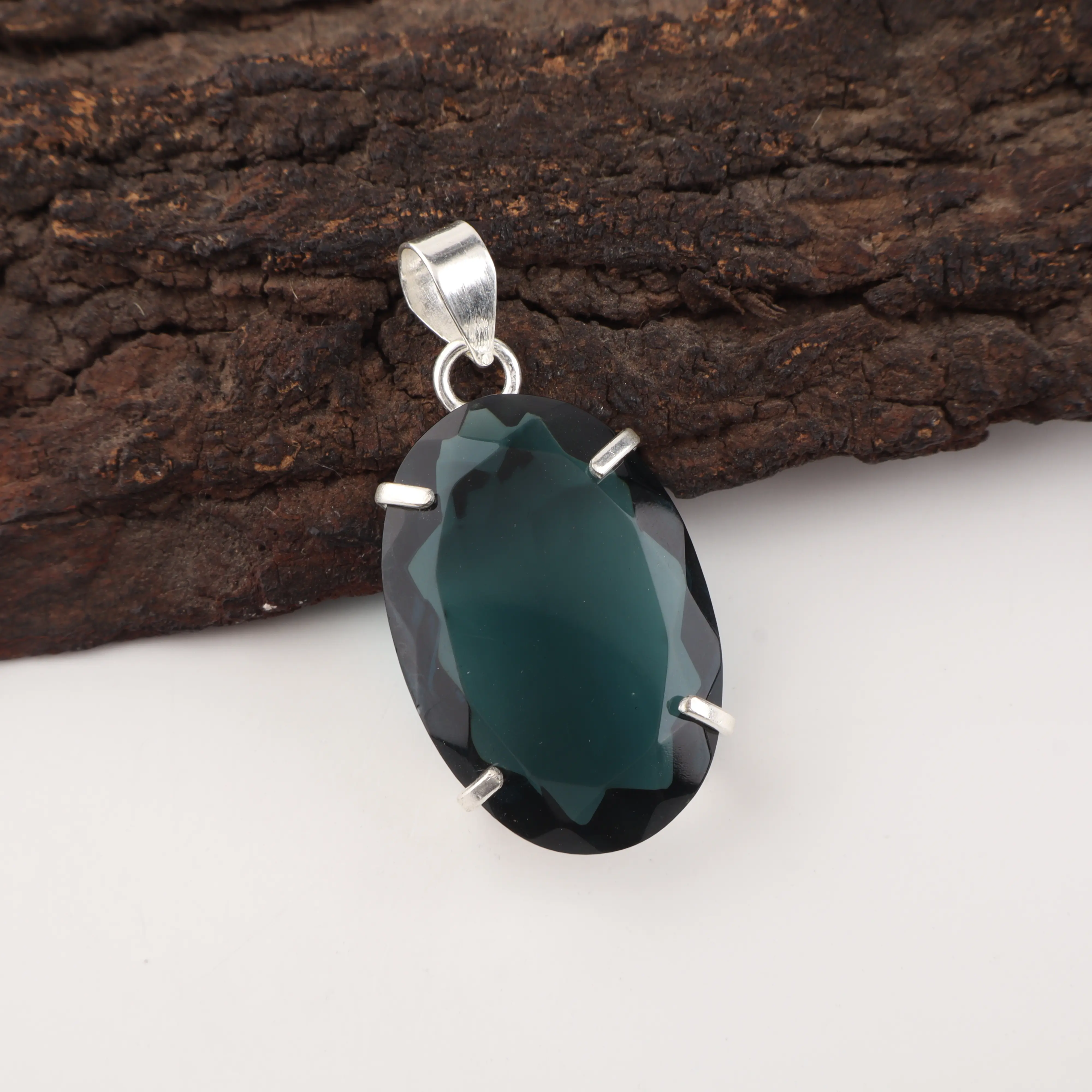 Green Tourmaline pendant with elegant handcrafted gemstone jewelry design