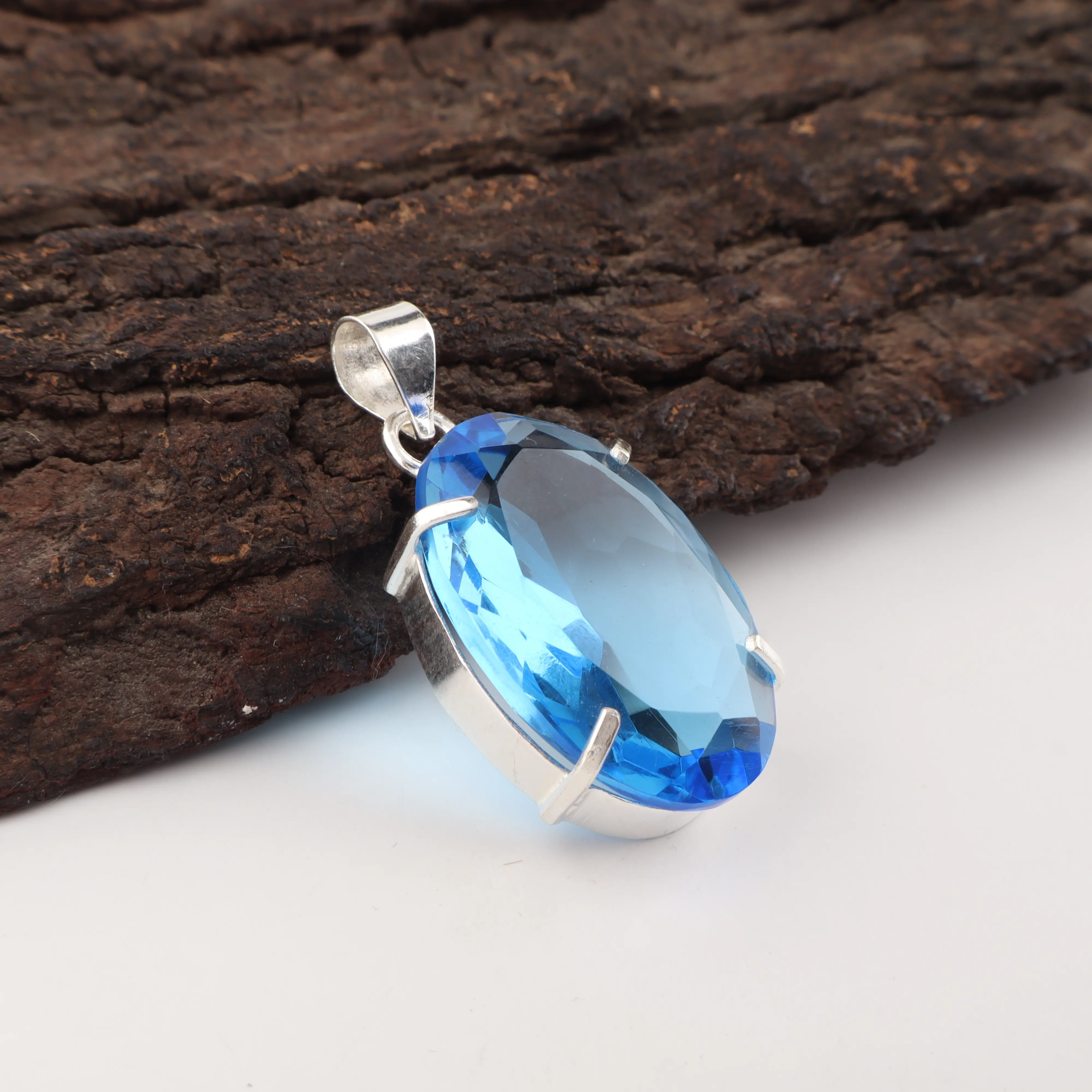 Tanzanite violet blue gemstone handcrafted pendant necklace jewelry