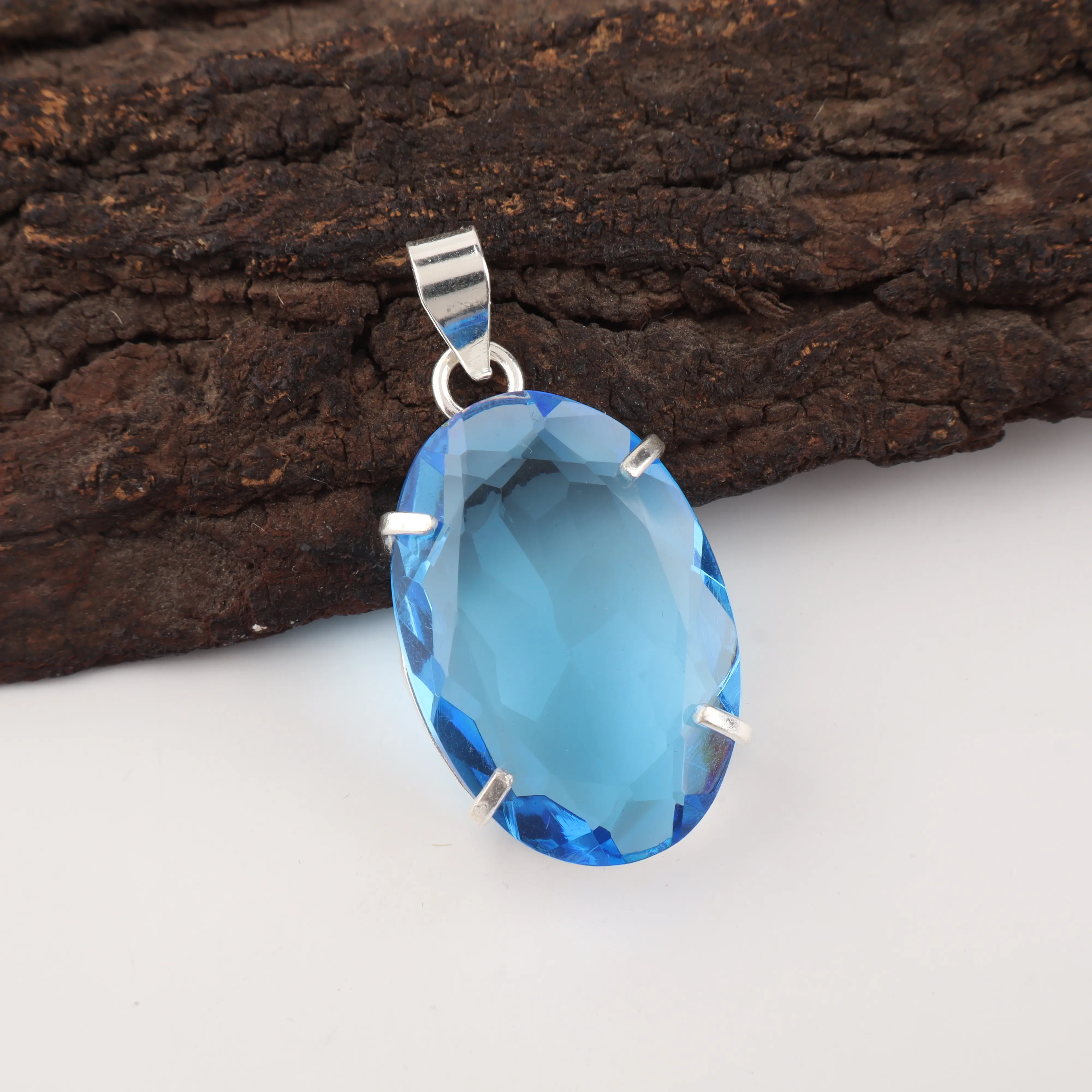 Tanzanite violet blue gemstone handcrafted pendant necklace jewelry