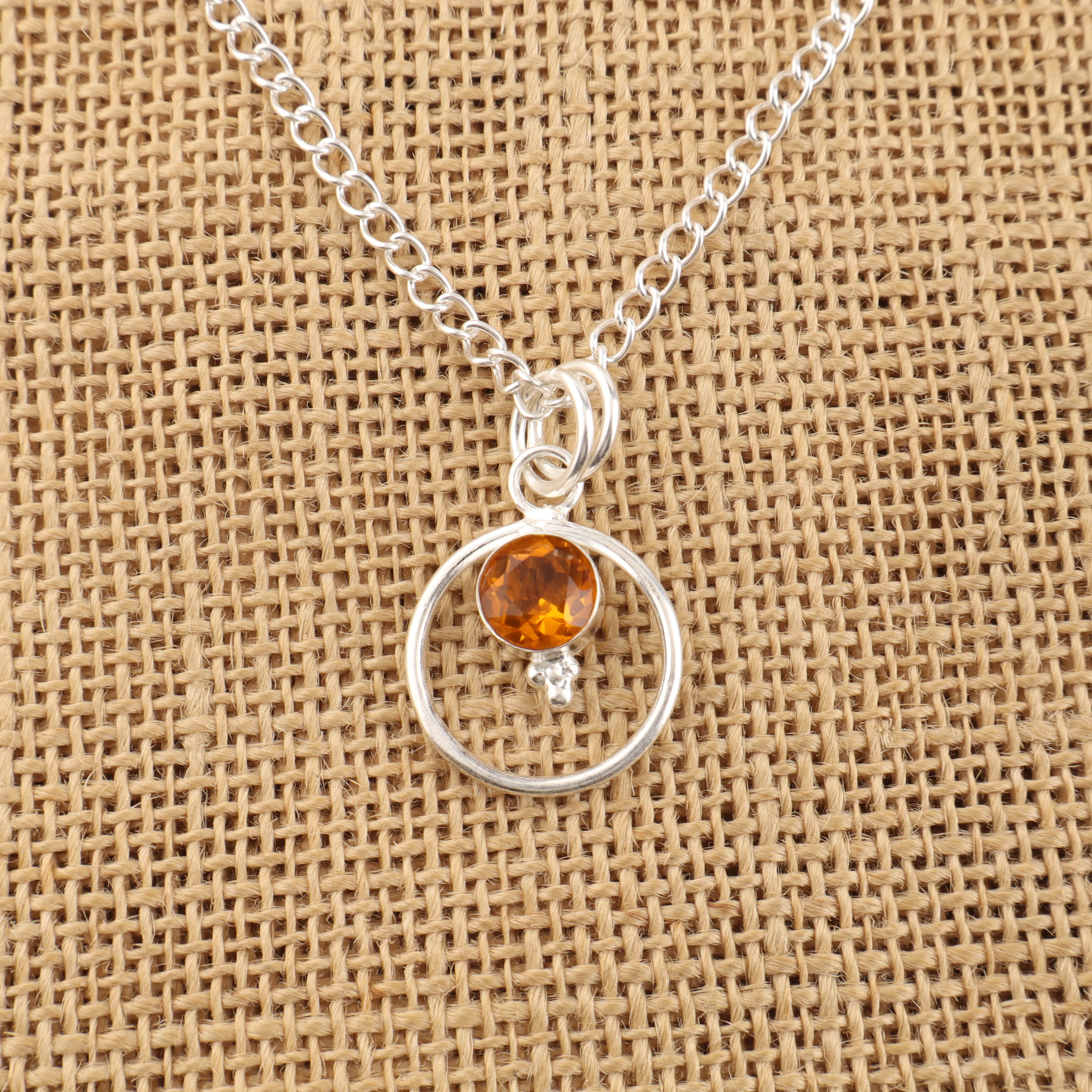 Handmade AAA Citrine Pendant with yellow gemstone and elegant jewelry design
