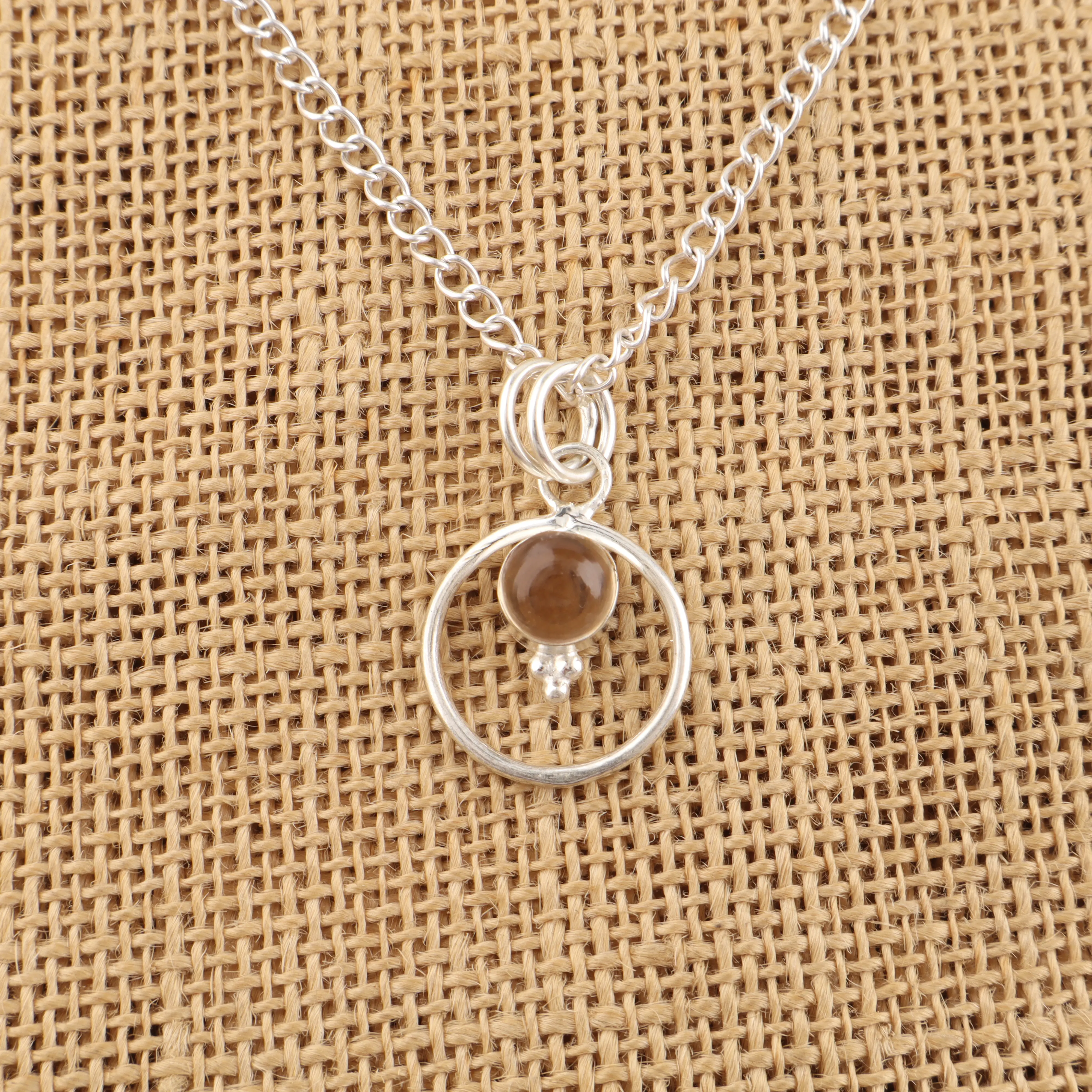 Natural Ametrine pendant in sterling silver with purple gemstone design
